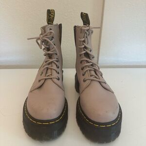 Dr. Martens Tan Combat Boots with Classic Design
